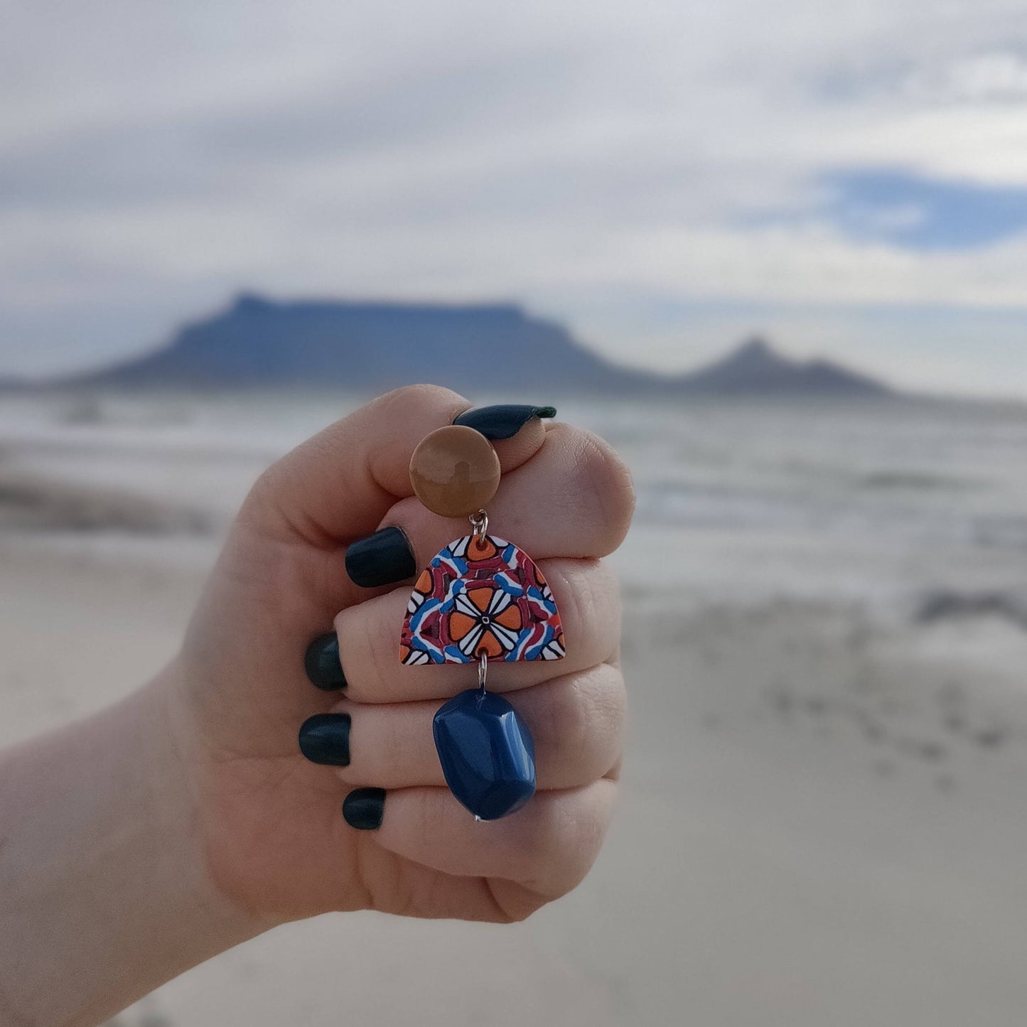 Mustard & Deep Turquois Earrings