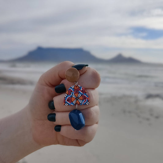 Mustard & Deep Turquois Earrings