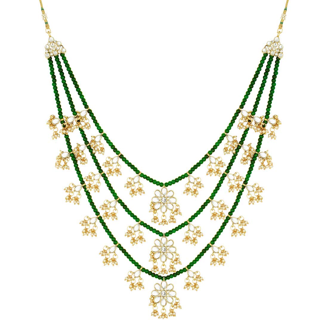 Green & Gold Indian necklace