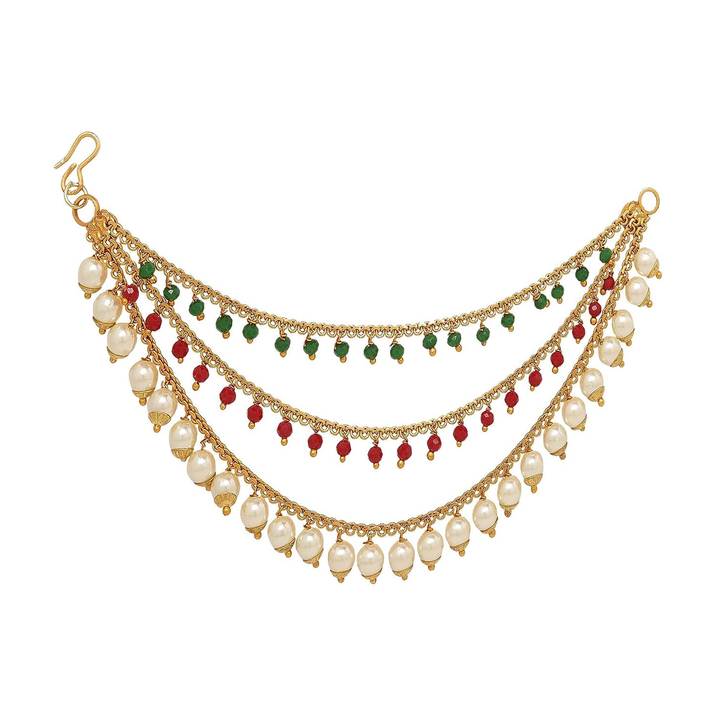 Red & Green Hair Chain (pack of 2)