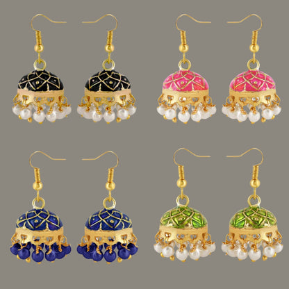 Colourful Jhumka Earrings