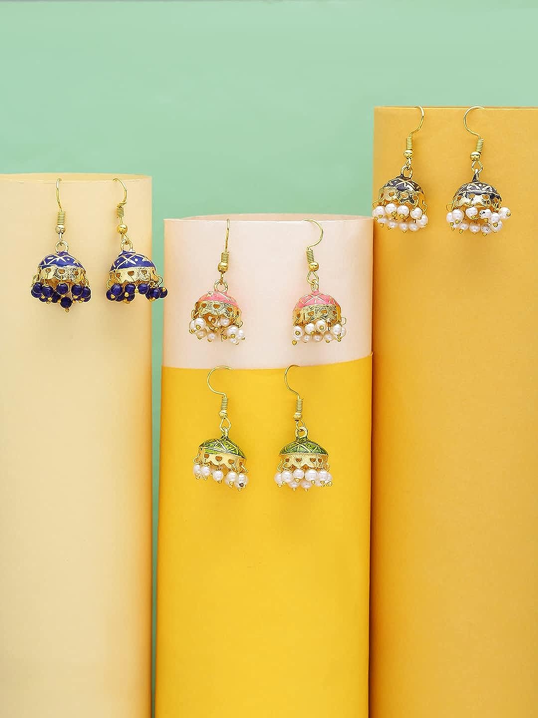 Colourful Jhumka Earrings