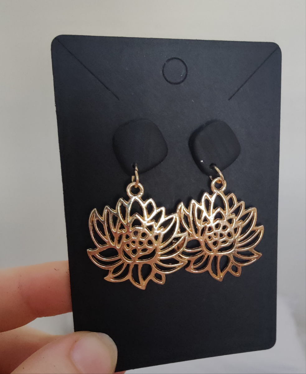 Golden Protea Earrings