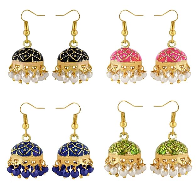 Colourful Jhumka Earrings