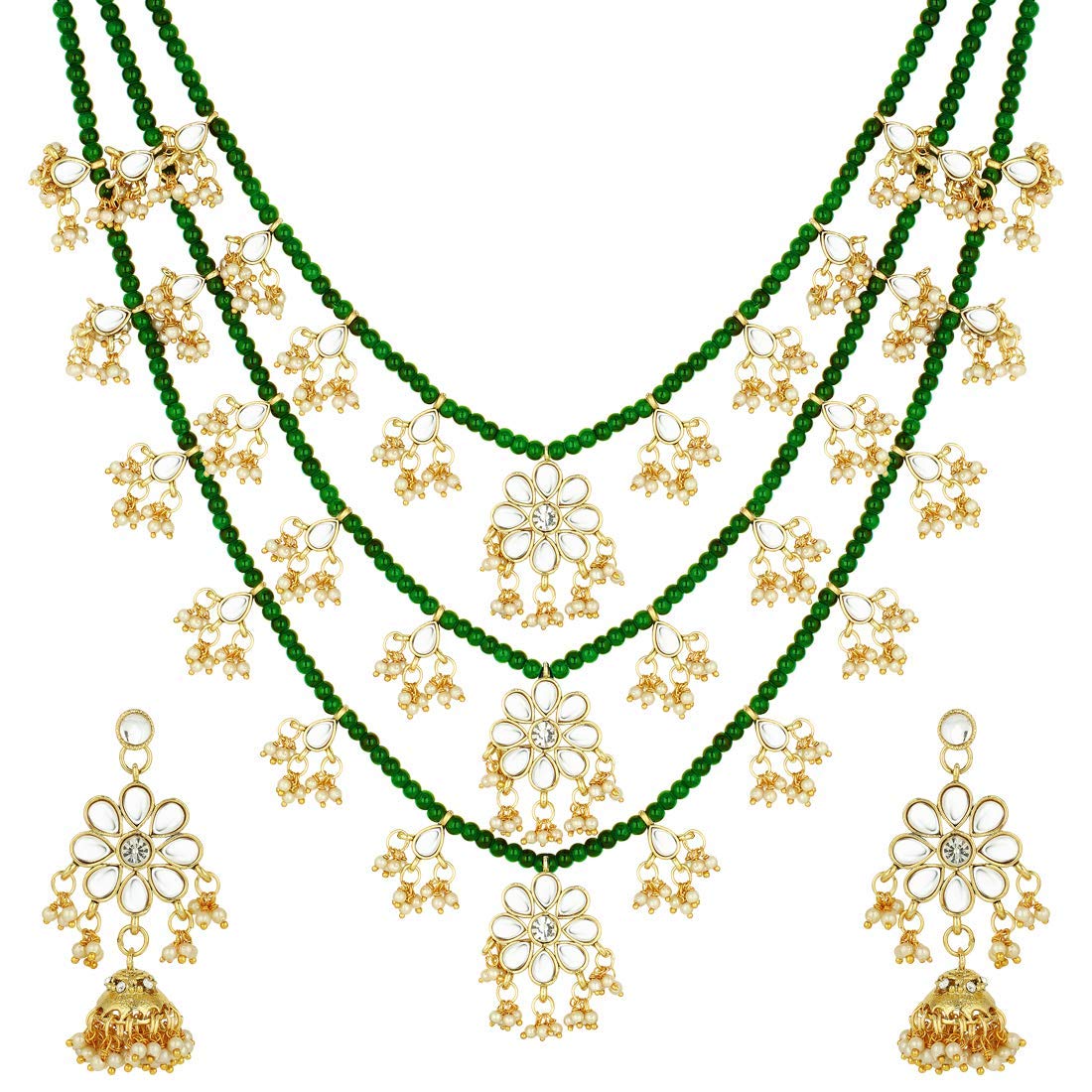 Green & Gold Indian necklace