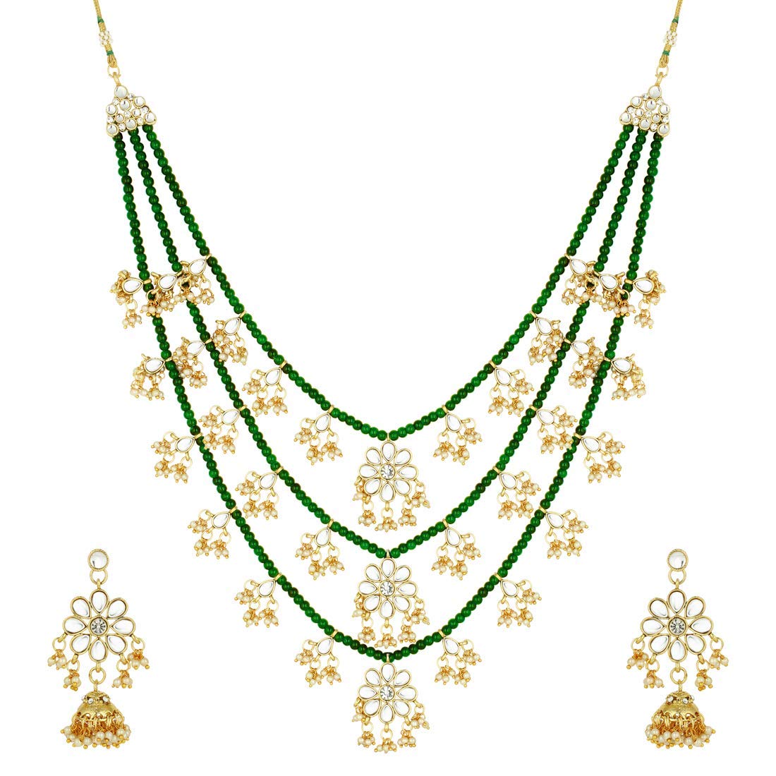 Green & Gold Indian necklace