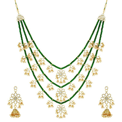 Green & Gold Indian necklace