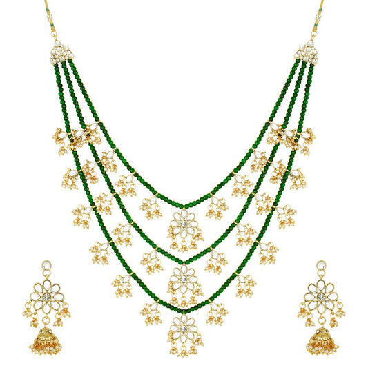 Green & Gold Indian necklace