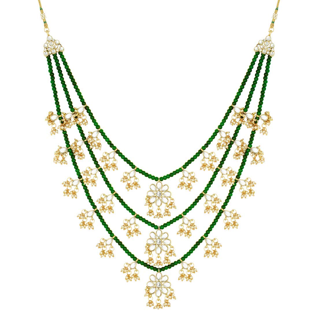 Green & Gold Indian necklace