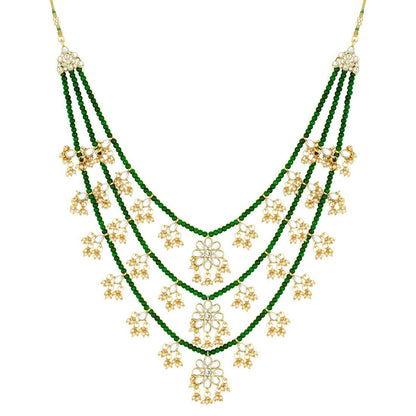 Green & Gold Indian necklace