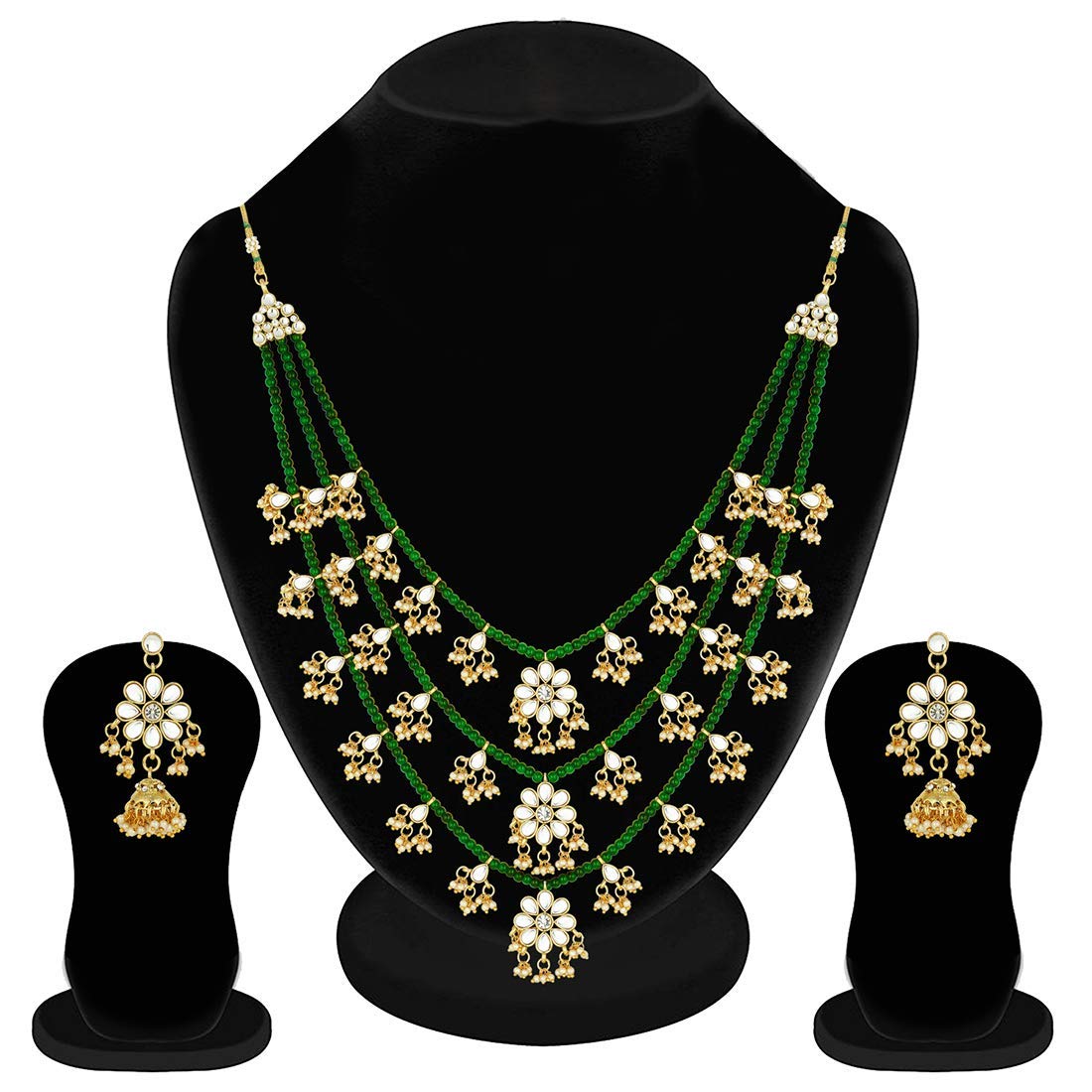 Green & Gold Indian necklace