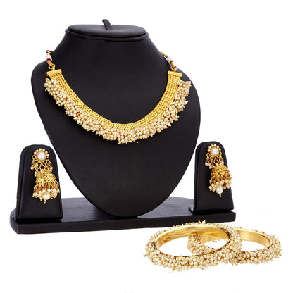 Gold and Pearl Matching Indian set