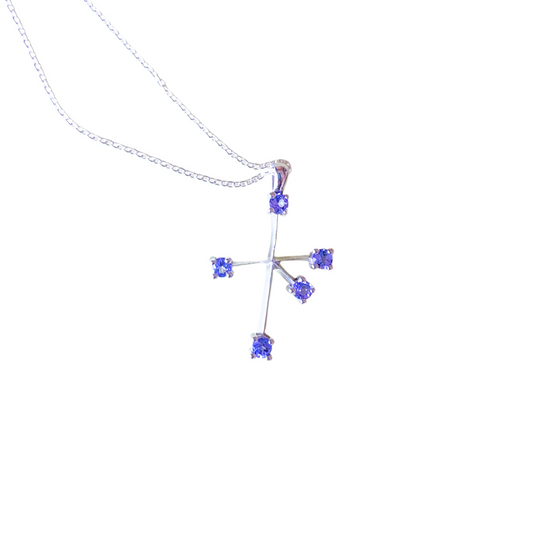 Tanzanite Southern Cross Pendant with chain (0.5 ct)