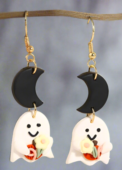 Boo! Ghost earrings